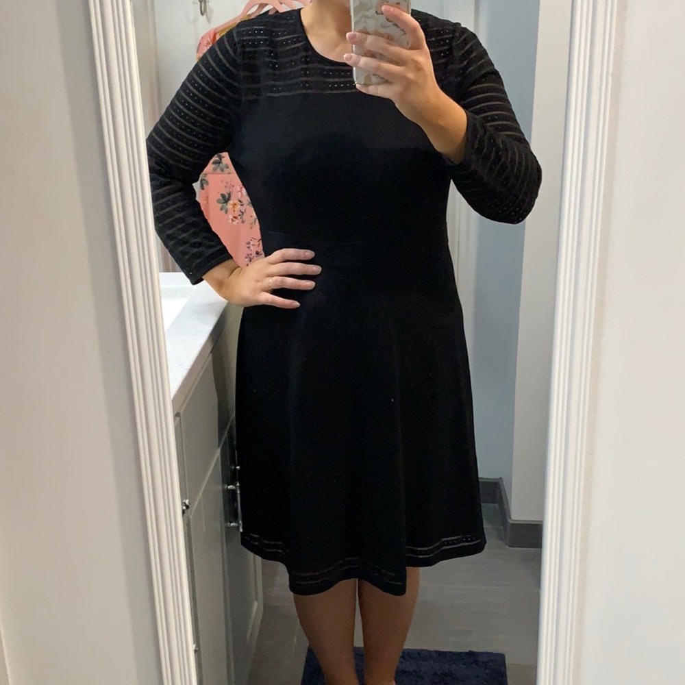 Black Calvin Klein knit dress